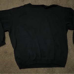 black crewneck sweater